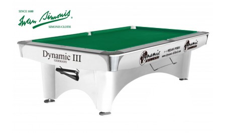 Бильярдный стол «Dynamic III» 8 ф (белый)