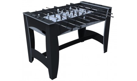 Игровой стол — футбол "Hit" (122x63.5x78.7 см, черно-серебристый)