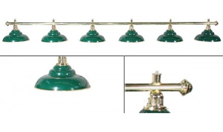 Лампа на 6 плафонов «Ravena» зеленая