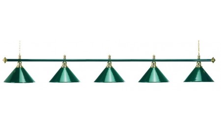 Лампа на 5 плафонов «Allgreen», зеленая