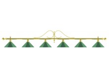 Лампа на 6 плафонов «Classic», зеленая